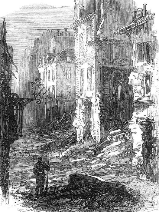 Framed Print : The Ruins of Paris: the rue du Bac, 1871. Creator: Unknown Framed Print : The Ruins of Paris: the rue du Bac, 1871. Creator: Unknown