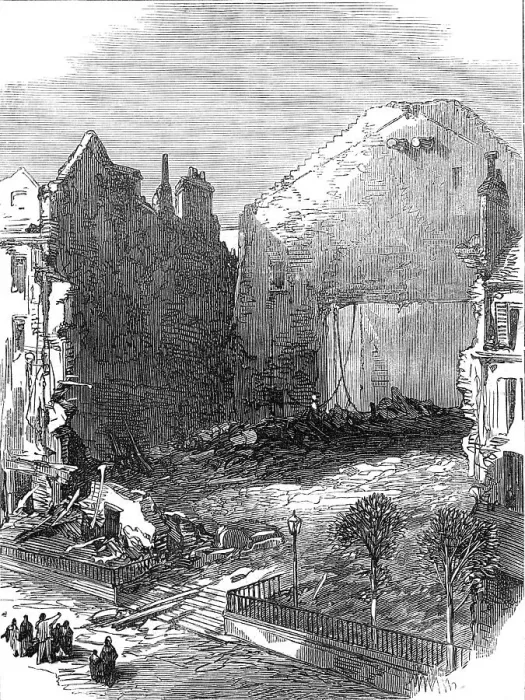 Framed Print : The Ruins of Paris: the Theatre of the Porte St. Martin, 1871. Creator: Unknown Framed Print : The Ruins of Paris: the Theatre of the Porte St. Martin, 1871. Creator: Unknown