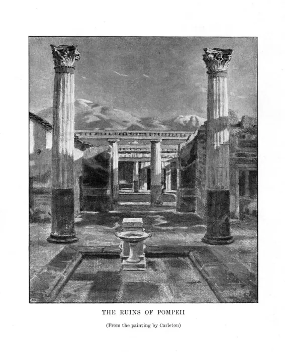 Framed Print : The ruins of Pompeii, Italy, 19th century Framed Print : The ruins of Pompeii, Italy, 19th century