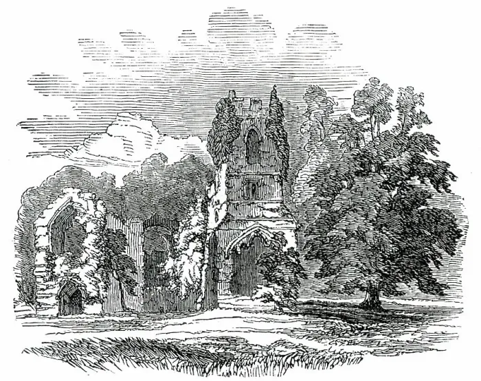 Framed Print : Ruins of the Priory of Mount Grace, East Harlsey, York, 1850. Creator: Unknown Framed Print : Ruins of the Priory of Mount Grace, East Harlsey, York, 1850. Creator: Unknown