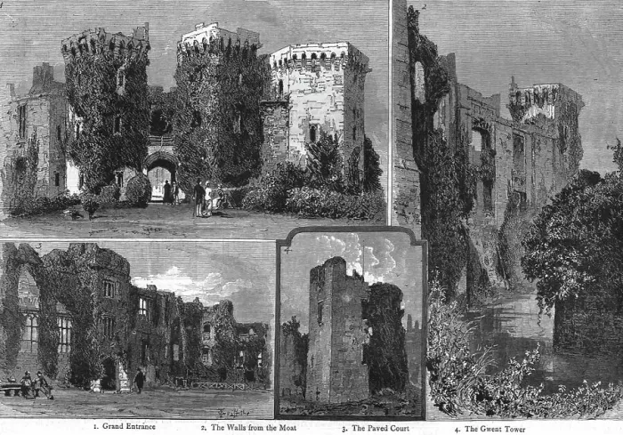 Framed Print : The ruins of Raglan Castle near Monmouth, 1886. Creator: Unknown Framed Print : The ruins of Raglan Castle near Monmouth, 1886. Creator: Unknown