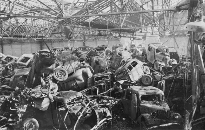 Framed Print : Ruins of the Renault Factory, Boulogne-Billancourt, Paris, c1942 Framed Print : Ruins of the Renault Factory, Boulogne-Billancourt, Paris, c1942
