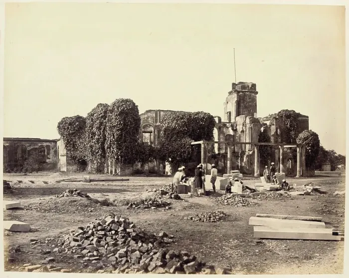 Framed Print : Ruins of the Residency, between 1864 and 1865. Creator: Samuel Bourne Framed Print : Ruins of the Residency, between 1864 and 1865. Creator: Samuel Bourne