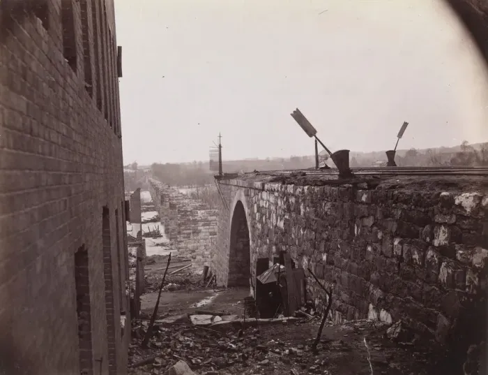 Framed Print : Ruins of Richmond & Petersburg Railroad Bridge, Richmond, Virginia, ca. 1865 Framed Print : Ruins of Richmond & Petersburg Railroad Bridge, Richmond, Virginia, ca. 1865