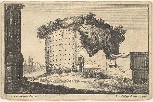 Ruins of a Round Building, 1673. Creator: Wenceslaus Hollar