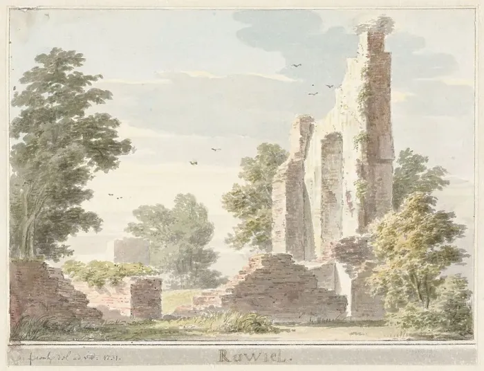 Framed Print : Ruins of the Ruwiel Castle, 1731. Creator: Cornelis Pronk Framed Print : Ruins of the Ruwiel Castle, 1731. Creator: Cornelis Pronk