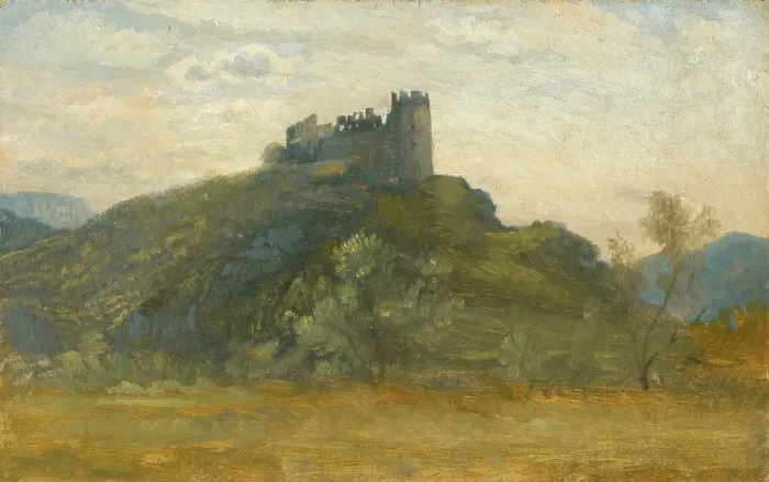 Framed Print : Ruins of Sasov Castle, 1880-1900. Creator: Vojtech Angyal Framed Print : Ruins of Sasov Castle, 1880-1900. Creator: Vojtech Angyal