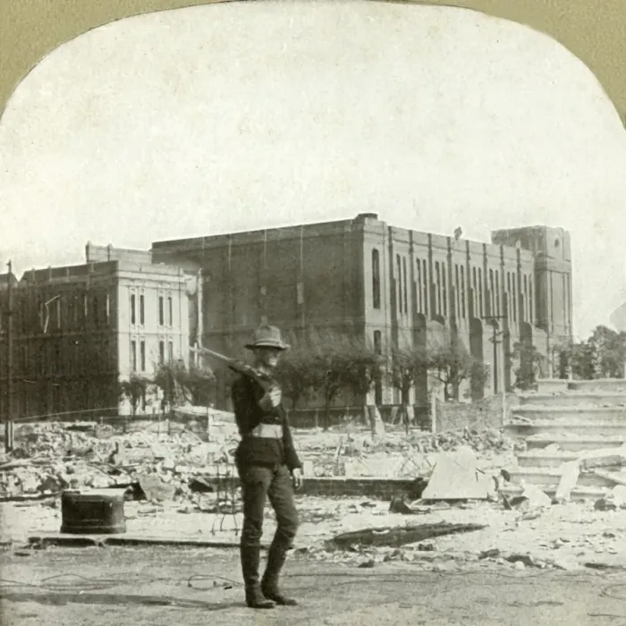 Framed Print : Ruins of St. Ignatios Catholic Church, 1906. Creator: Unknown Framed Print : Ruins of St. Ignatios Catholic Church, 1906. Creator: Unknown