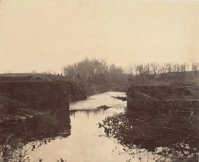 Framed Print : Ruins of Stone Bridge - Bull Run, 1862. Creator: Mathew Brady Framed Print : Ruins of Stone Bridge - Bull Run, 1862. Creator: Mathew Brady