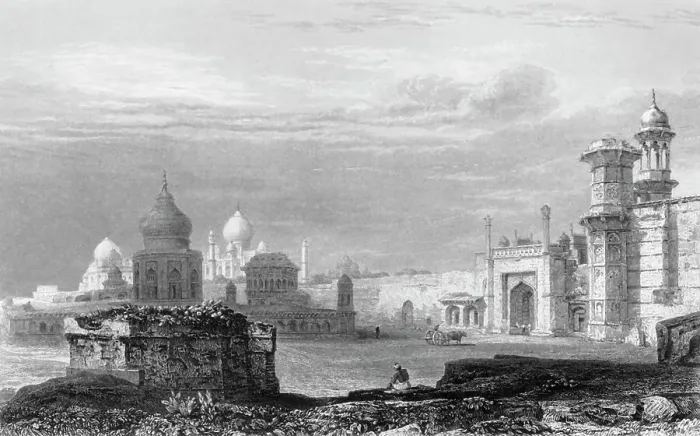 Framed Print : Ruins About the Taj Mahal, Agra, 1834. Creator: Unknown Framed Print : Ruins About the Taj Mahal, Agra, 1834. Creator: Unknown