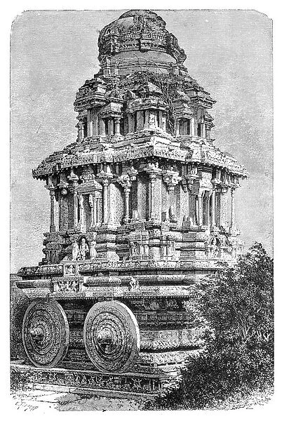 Ruins of a temple in Hampi, India, 1895. Artist: Bertrand