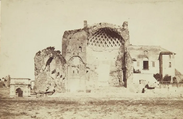 Framed Print : Ruins of the Temple of Roma and Venus, Rome, between 1870-1880. Creator: Unknown Framed Print : Ruins of the Temple of Roma and Venus, Rome, between 1870-1880. Creator: Unknown