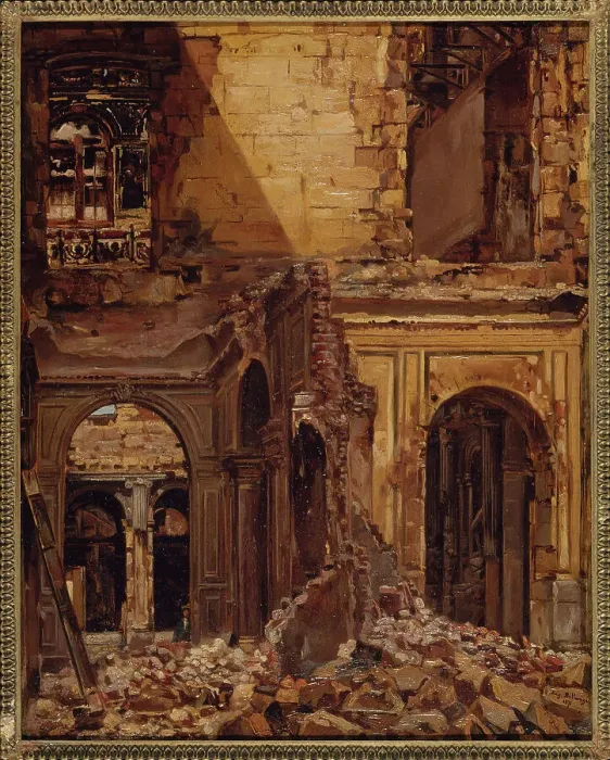 Framed Print : Ruins of Tuileries, after the fire of 1871. Creator: Unknown Framed Print : Ruins of Tuileries, after the fire of 1871. Creator: Unknown