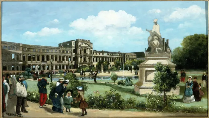 Framed Print : Ruins of the Tuileries Palace, after the fire of 1871, c1880. Creator: Pierre-Francois Marange Framed Print : Ruins of the Tuileries Palace, after the fire of 1871, c1880. Creator: Pierre-Francois Marange