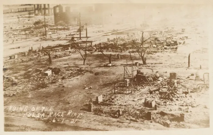 Framed Print : Ruins of the Tulsa Race Riot 6-1-21, 1921. Creator: Unknown Framed Print : Ruins of the Tulsa Race Riot 6-1-21, 1921. Creator: Unknown