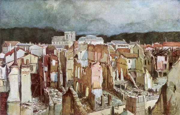 The Ruins of Verdun, June 1916, (1926). Artist: Francois Flameng