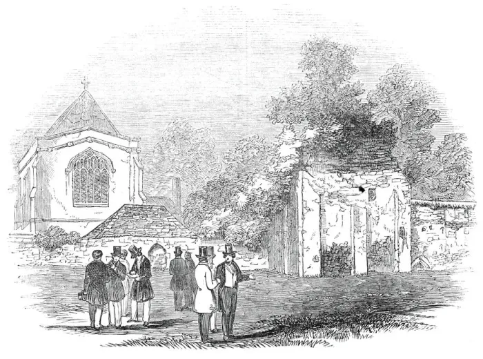 Framed Print : Ruins of Wolvesley Castles and Palace, Winchester, 1845. Creator: Unknown Framed Print : Ruins of Wolvesley Castles and Palace, Winchester, 1845. Creator: Unknown