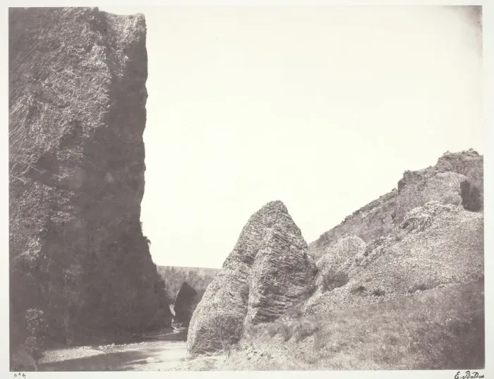 Framed Print : Ruisseau coulant entre une falaise et des rochers, 1854, printed 1978 Framed Print : Ruisseau coulant entre une falaise et des rochers, 1854, printed 1978