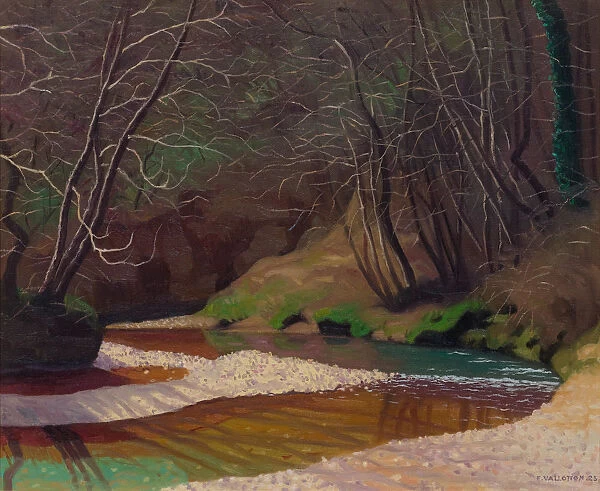Ruisseau rouille et galets blancs, 1921. Creator: Vallotton, Felix Edouard (1865-1925)