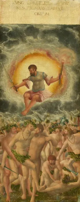 Framed Print : The Rule of Mars [right panel], c. 1535. Creator: Workshop of Albrecht Altdorfer