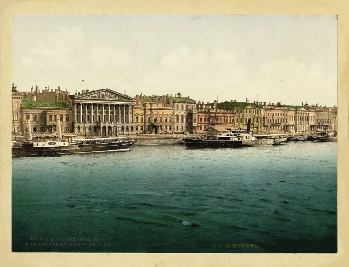 Framed Print : The Rumyantsev Mansion on the English Embankment in St Petersburg, c. 1890. Creator: Anonymous Framed Print : The Rumyantsev Mansion on the English Embankment in St Petersburg, c. 1890. Creator: Anonymous