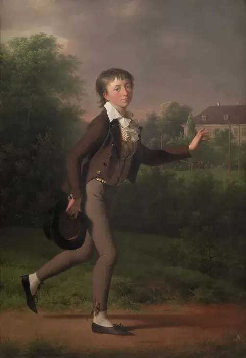 Framed Print : A Running Boy. Marcus Holst von Schmidten, 1802. Creator: Jens Juel Framed Print : A Running Boy. Marcus Holst von Schmidten, 1802. Creator: Jens Juel