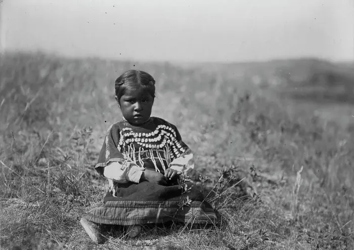 Framed Print : Running Owl's daughter, c1910. Creator: Edward Sheriff Curtis Framed Print : Running Owl's daughter, c1910. Creator: Edward Sheriff Curtis