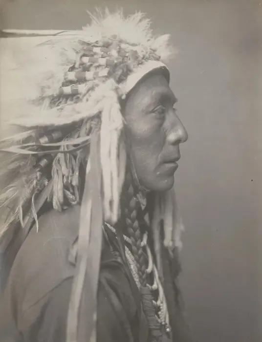 Framed Print : Runs Between, 1908. Creator: Edward Sheriff Curtis Framed Print : Runs Between, 1908. Creator: Edward Sheriff Curtis