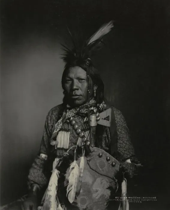 Framed Print : Runs Medicine, Arapahoe, 1898-1899. Creator: John K. Rose (American, 1849-1932); Benjamin S Framed Print : Runs Medicine, Arapahoe, 1898-1899. Creator: John K. Rose (American, 1849-1932); Benjamin S