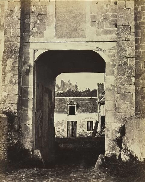 Rural Estate Seen Through Archway, 1860s. Creator: Andre Philippe Regnier (French