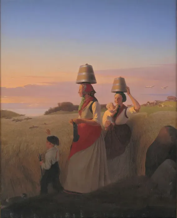 Framed Print : Rural Scene, 1848. Creator: Jorgen Sonne Framed Print : Rural Scene, 1848. Creator: Jorgen Sonne