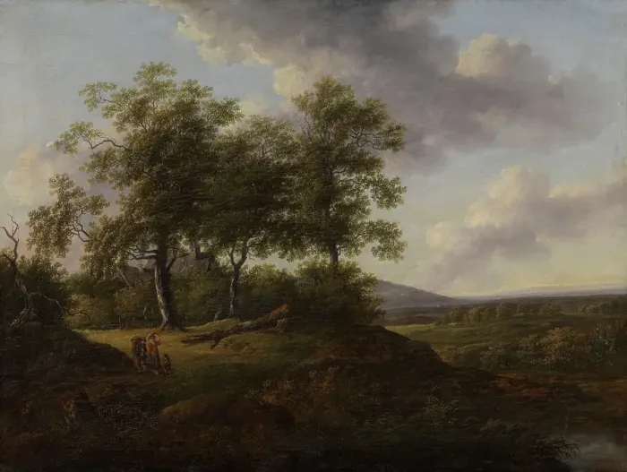 Framed Print : Rural Scene with Figures, c1800. Creator: Johanna Marianne Freystein Framed Print : Rural Scene with Figures, c1800. Creator: Johanna Marianne Freystein