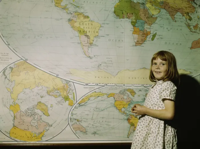 Framed Print : Rural school girl, San Augustine County, Texas, 1943. Creator: John Vachon Framed Print : Rural school girl, San Augustine County, Texas, 1943. Creator: John Vachon