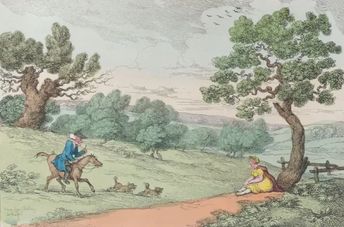 Framed Print : Rural Sports, or an Old Mole Catcher in Full Scent, [1811], reprint. [1811], reprint