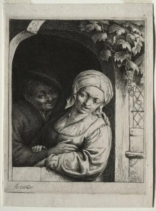 Framed Print : Rural Tenderness (village romance). Creator: Adriaen van Ostade (Dutch, 1610-1684) Framed Print : Rural Tenderness (village romance). Creator: Adriaen van Ostade (Dutch, 1610-1684)