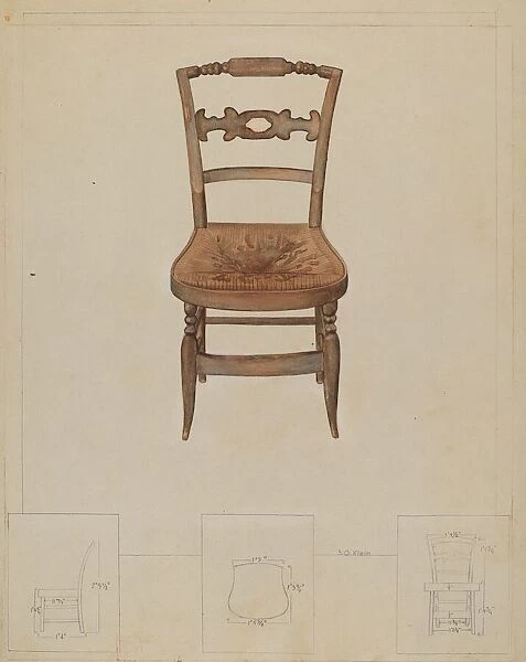 Rush Bottom Chair, 1935  /  1942. Creator: Samuel O. Klein