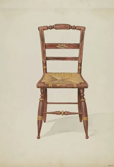 Framed Print : Rush Bottom Chair, c. 1937. Creator: Dana Bartlett Framed Print : Rush Bottom Chair, c. 1937. Creator: Dana Bartlett