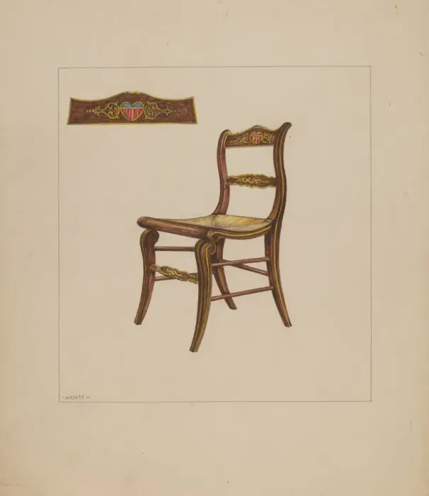 Framed Print : Rush Bottom Chair, c. 1937. Creator: Henry Meyers Framed Print : Rush Bottom Chair, c. 1937. Creator: Henry Meyers