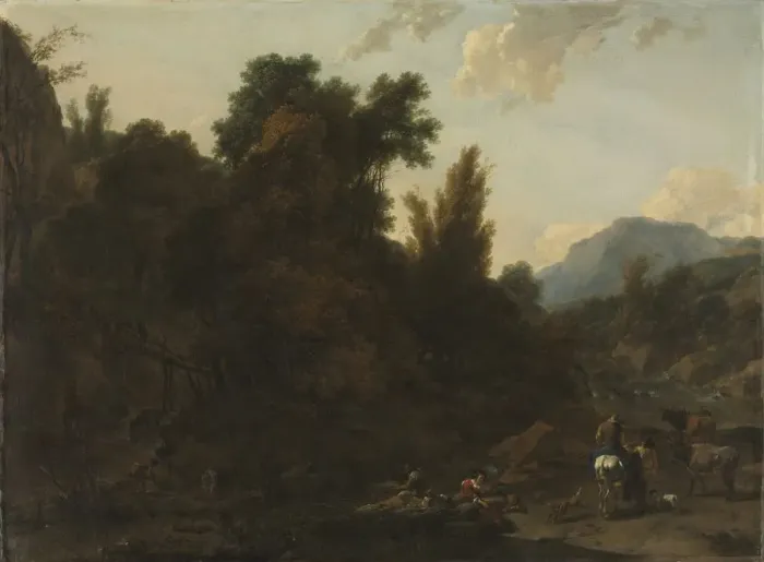 Framed Print : Rush Gatherers, 1657. Creator: Nicolaes Berchem (Dutch, 1620-1683) Framed Print : Rush Gatherers, 1657. Creator: Nicolaes Berchem (Dutch, 1620-1683)
