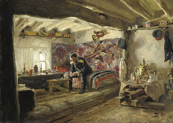 The Rushchuk Regiments headquarters of Rushchuk Tsesarevich Alexander Alexandrovich at Brestovets, Artist: Polenov, Vasili Dmitrievich (1844-1927)