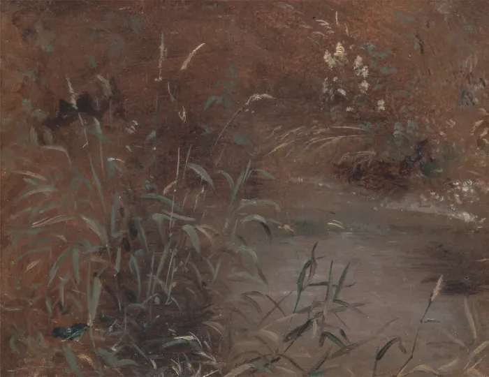 Framed Print : Rushes by a pool, ca. 1821. Creator: John Constable Framed Print : Rushes by a pool, ca. 1821. Creator: John Constable