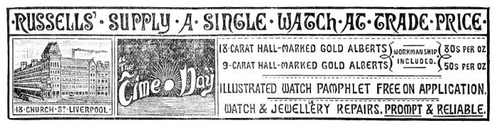 Framed Print : Russells Watches, 1883. Creator: Unknown. Russells Watches, 1883. Creator: Unknown Framed Print : Russells Watches, 1883. Creator: Unknown. Russells Watches, 1883. Creator: Unknown