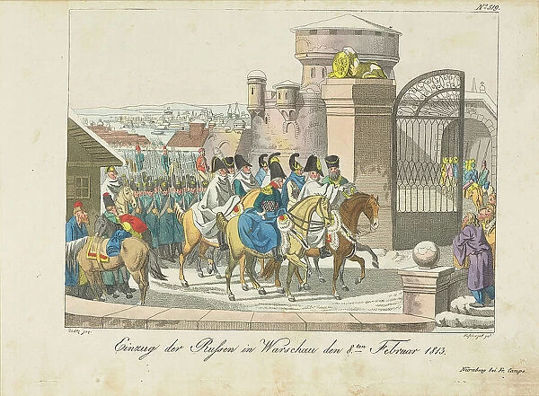 Russian army entering Warsaw in 1813, after 1813. Creator: Nusbiegel, Johann (ca 1750-1833)