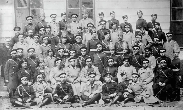 Framed Print : Russian Army officers - Pawlowski Reg't, between c1914 and c1915. Creator: Bain News Service Framed Print : Russian Army officers - Pawlowski Reg't, between c1914 and c1915. Creator: Bain News Service