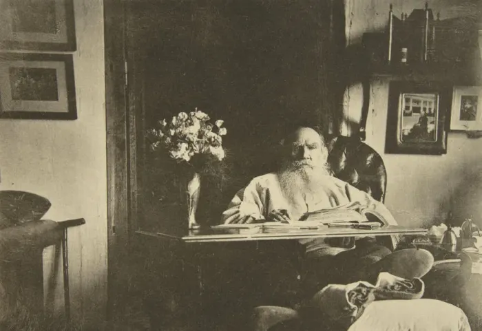 Framed Print : Russian author Leo Tolstoy with a bad leg, Russia, 1908. Artist: Sophia Tolstaya Framed Print : Russian author Leo Tolstoy with a bad leg, Russia, 1908. Artist: Sophia Tolstaya