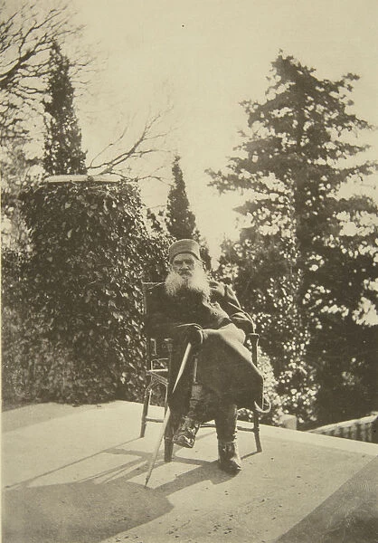 Russian author Leo Tolstoy, Gaspra, Crimea, Russia, 1902. Artist: Sophia Tolstaya