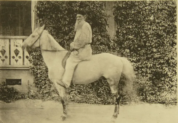 Framed Print : Russian author Leo Tolstoy on horseback, Moscow, Russia, 1890s. Artist: Sophia Tolstaya Framed Print : Russian author Leo Tolstoy on horseback, Moscow, Russia, 1890s. Artist: Sophia Tolstaya