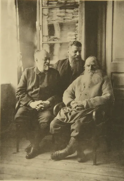 Framed Print : Russian author Leo Tolstoy with politician Mikhail Stakhovich and Mikhail Sukhotin, Russia, 1900s. Artist: Sophia Tolstaya Framed Print : Russian author Leo Tolstoy with politician Mikhail Stakhovich and Mikhail Sukhotin, Russia, 1900s. Artist: Sophia Tolstaya