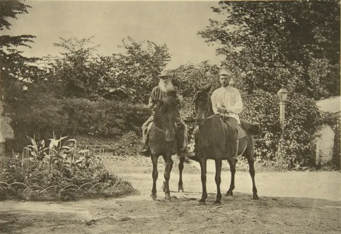 Framed Print : Russian author Leo Tolstoy riding in Yasnaya Polyana, near Tula, Russia, 1900. Artist: Sophia Tolstaya Framed Print : Russian author Leo Tolstoy riding in Yasnaya Polyana, near Tula, Russia, 1900. Artist: Sophia Tolstaya