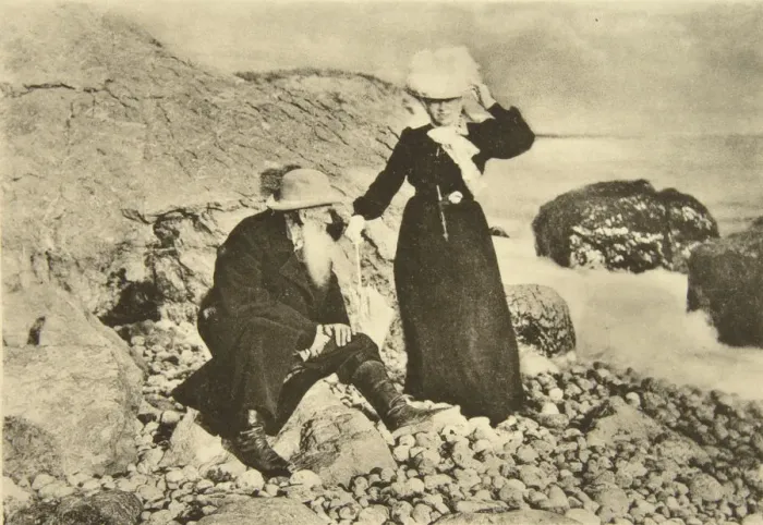 Framed Print : Russian author Leo Tolstoy and his wife Sophia by the Black Sea, Crimea, Russia, 1902. Artist: Sophia Tolstaya Framed Print : Russian author Leo Tolstoy and his wife Sophia by the Black Sea, Crimea, Russia, 1902. Artist: Sophia Tolstaya